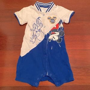 Mickey Mouse Donald Duck baby romper vintage